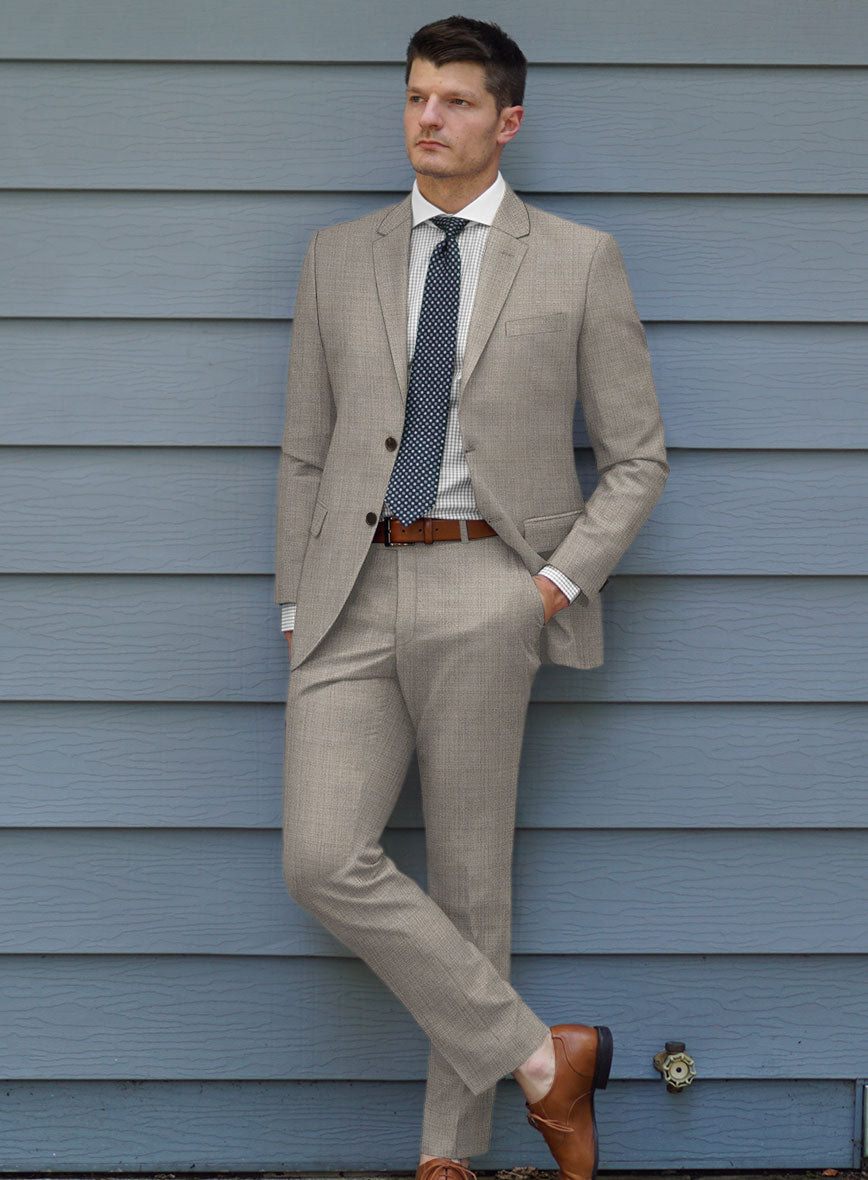 Lanificio Zegna Traveller Tobacco Brown Wool Suit - StudioSuits
