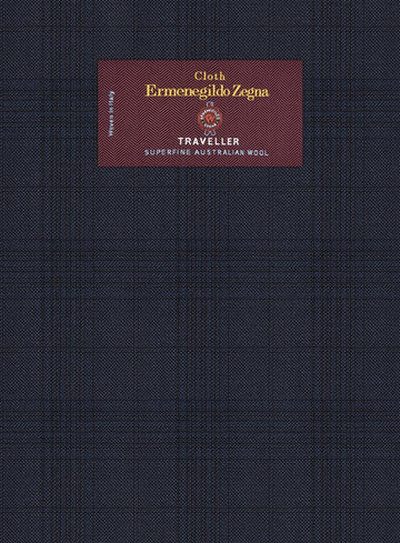 Lanificio Zegna Traveller Tirno Blue Checks Wool Jacket - StudioSuits