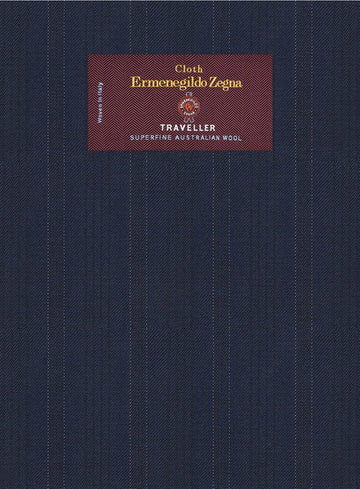 Lanificio Zegna Traveller Adiel Blue Stripe Wool Jacket - StudioSuits