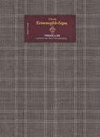 Lanificio Zegna Traveller Valen Brown Checks Wool Pants - StudioSuits