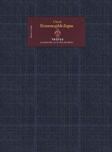 Lanificio Zegna Trofeo Bonsus Blue Checks Wool Jacket - StudioSuits