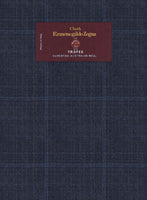 Lanificio Zegna Trofeo Bonsus Blue Checks Wool Pants - StudioSuits