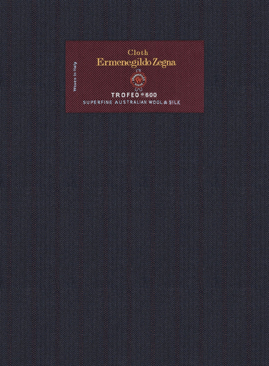 Lanificio Zegna Trofeo Ifrain Blue Stripe Wool Jacket - StudioSuits