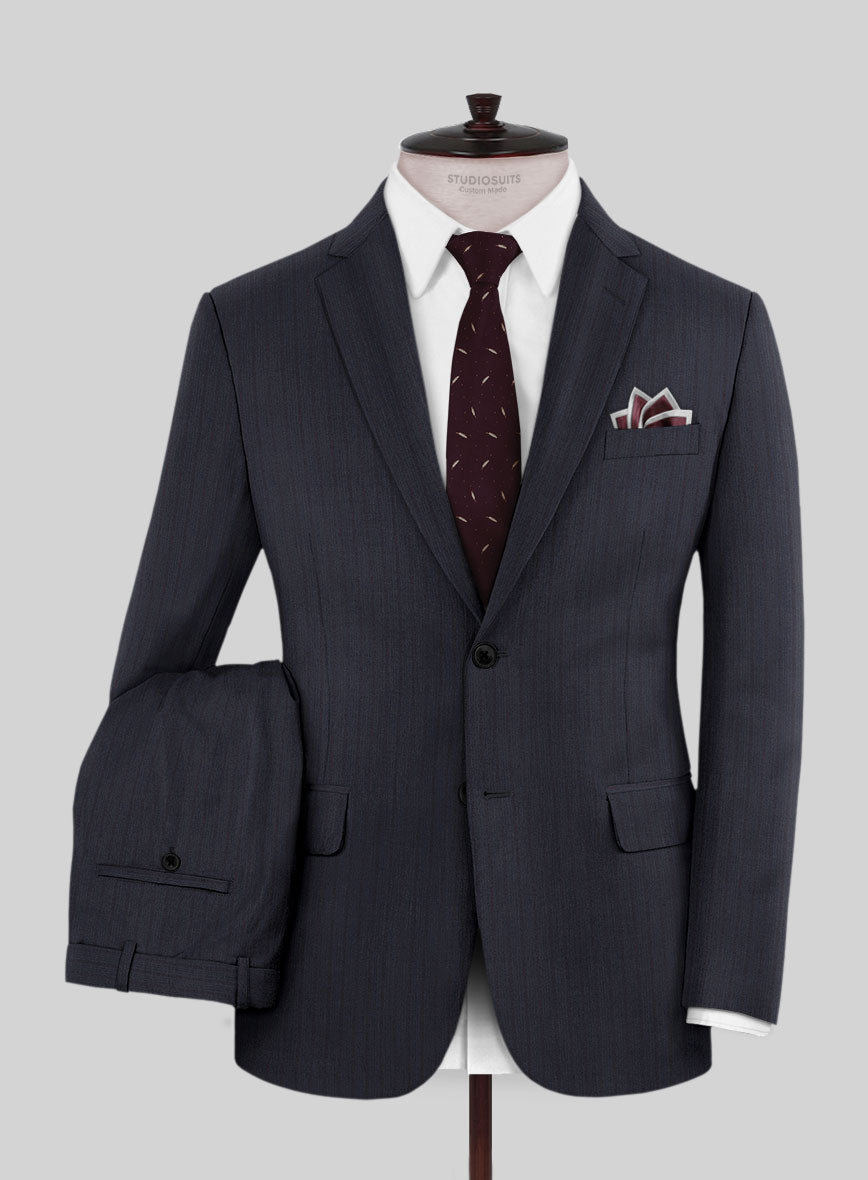 Lanificio Zegna Trofeo Ifrain Blue Stripe Wool Suit - StudioSuits