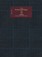 Lanificio Zegna Trofeo Bonsus Teal Blue Checks Wool Pants - StudioSuits