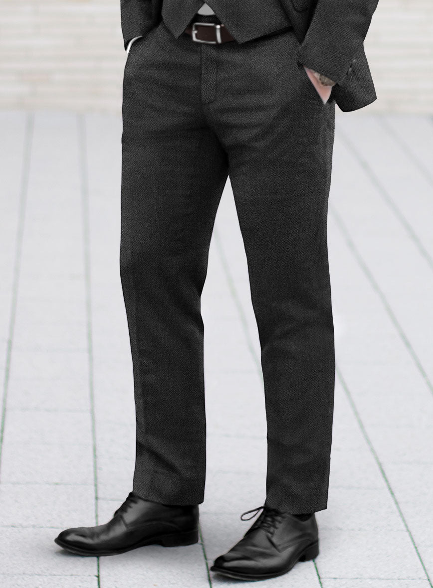 Lanificio Zegna Trofeo Dark Charcoal Wool Suit - StudioSuits