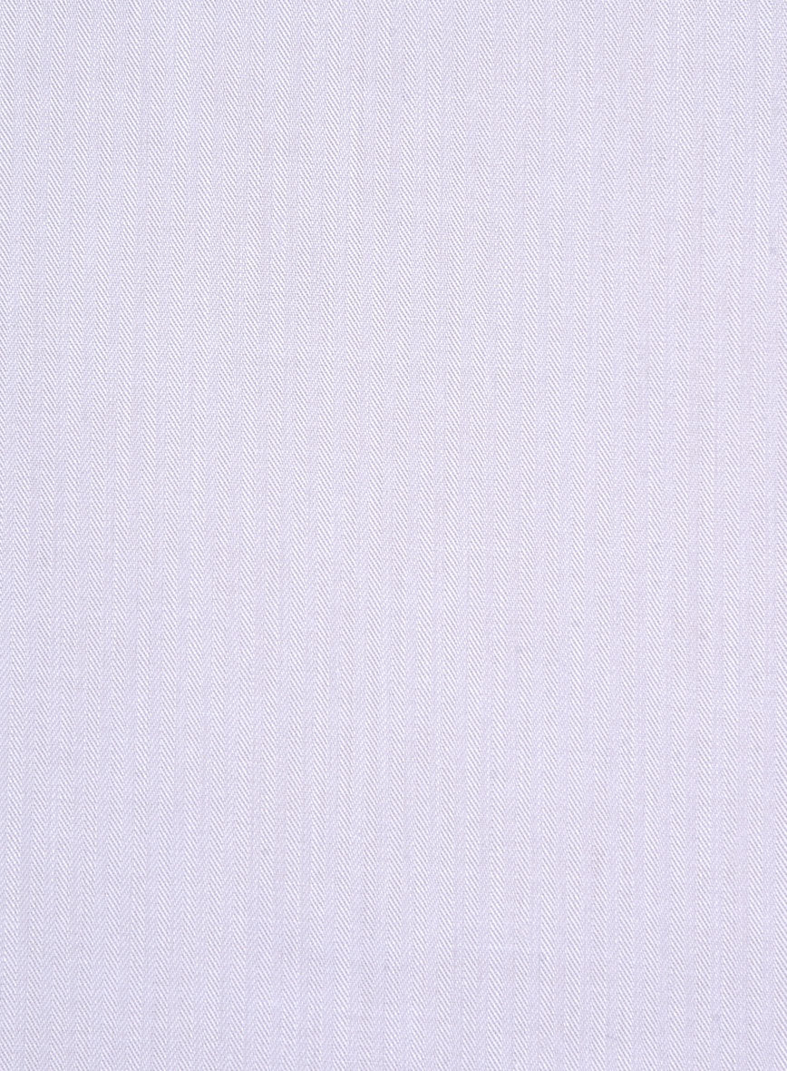 Lavender Herringbone Cotton Shirt - StudioSuits