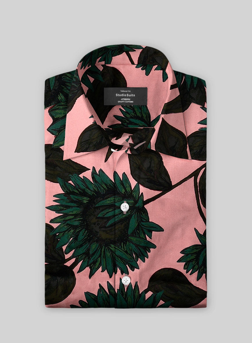 Leafscape Cotton Lycra Shirt - StudioSuits