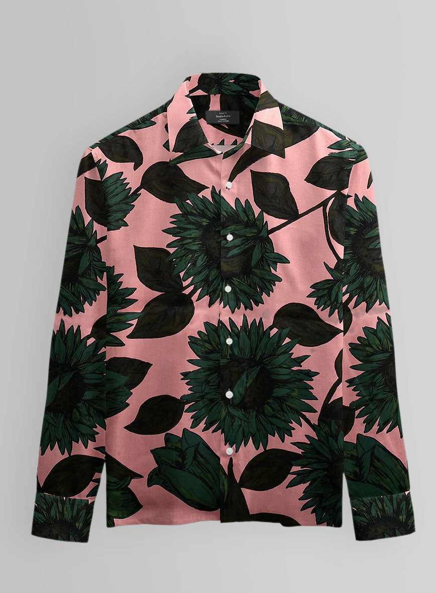 Leafscape Cotton Lycra Shirt - StudioSuits