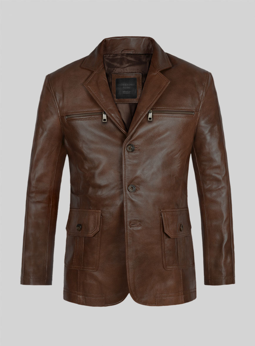 Leather Blazer - # 717 - StudioSuits