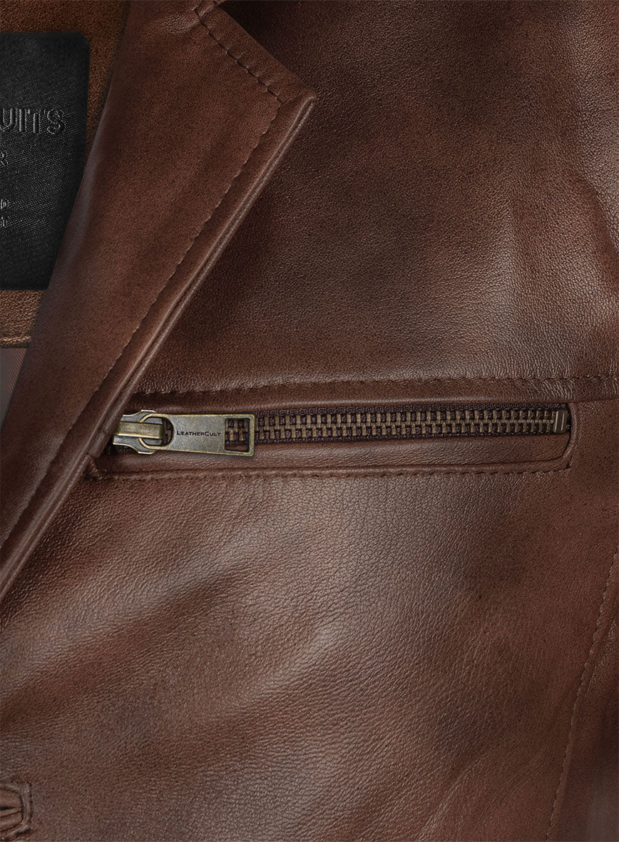Leather Blazer - # 717 - StudioSuits