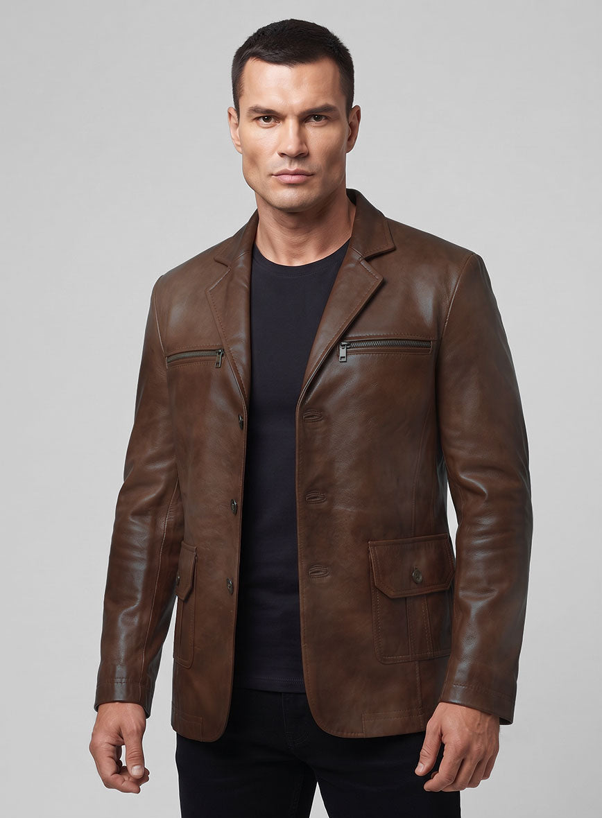 Leather Blazer - # 717 - StudioSuits