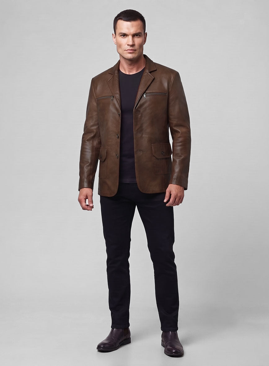 Leather Blazer - # 717 - StudioSuits
