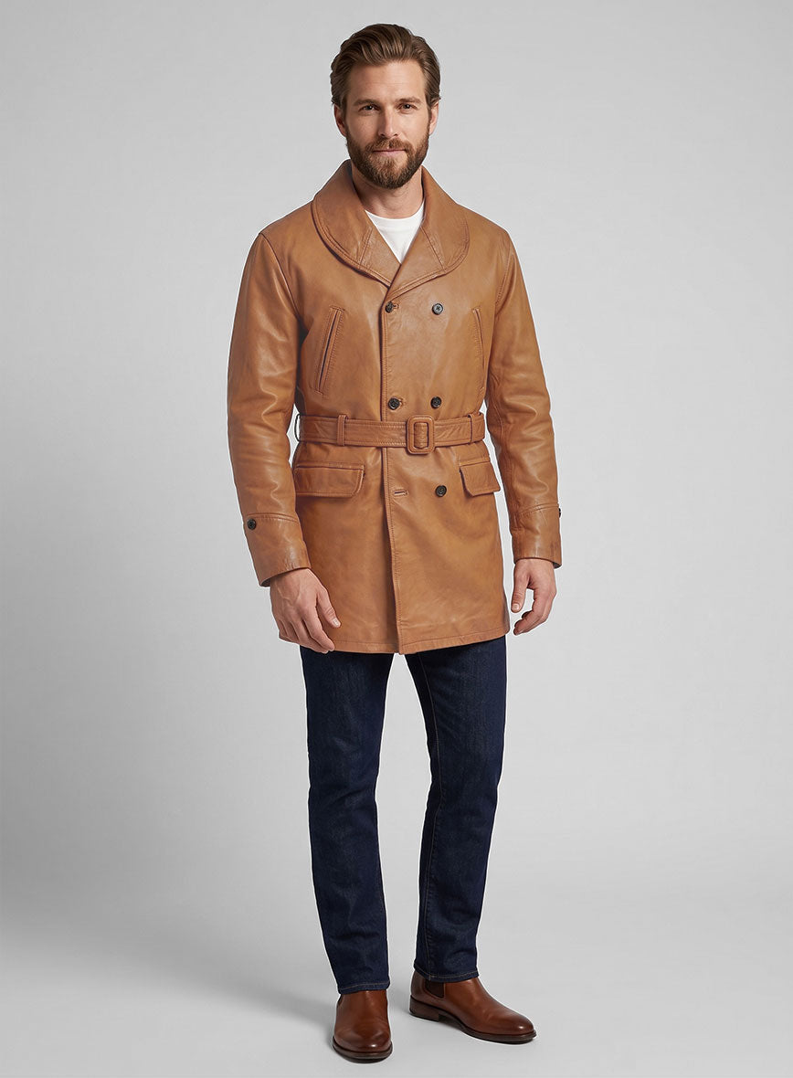 Legends Leather Trench Coat - StudioSuits
