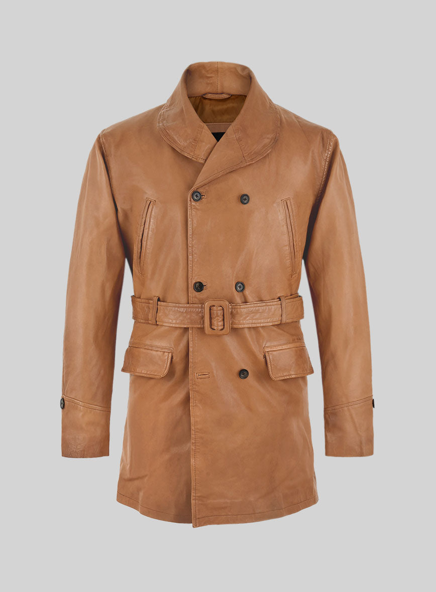 Legends Leather Trench Coat - StudioSuits
