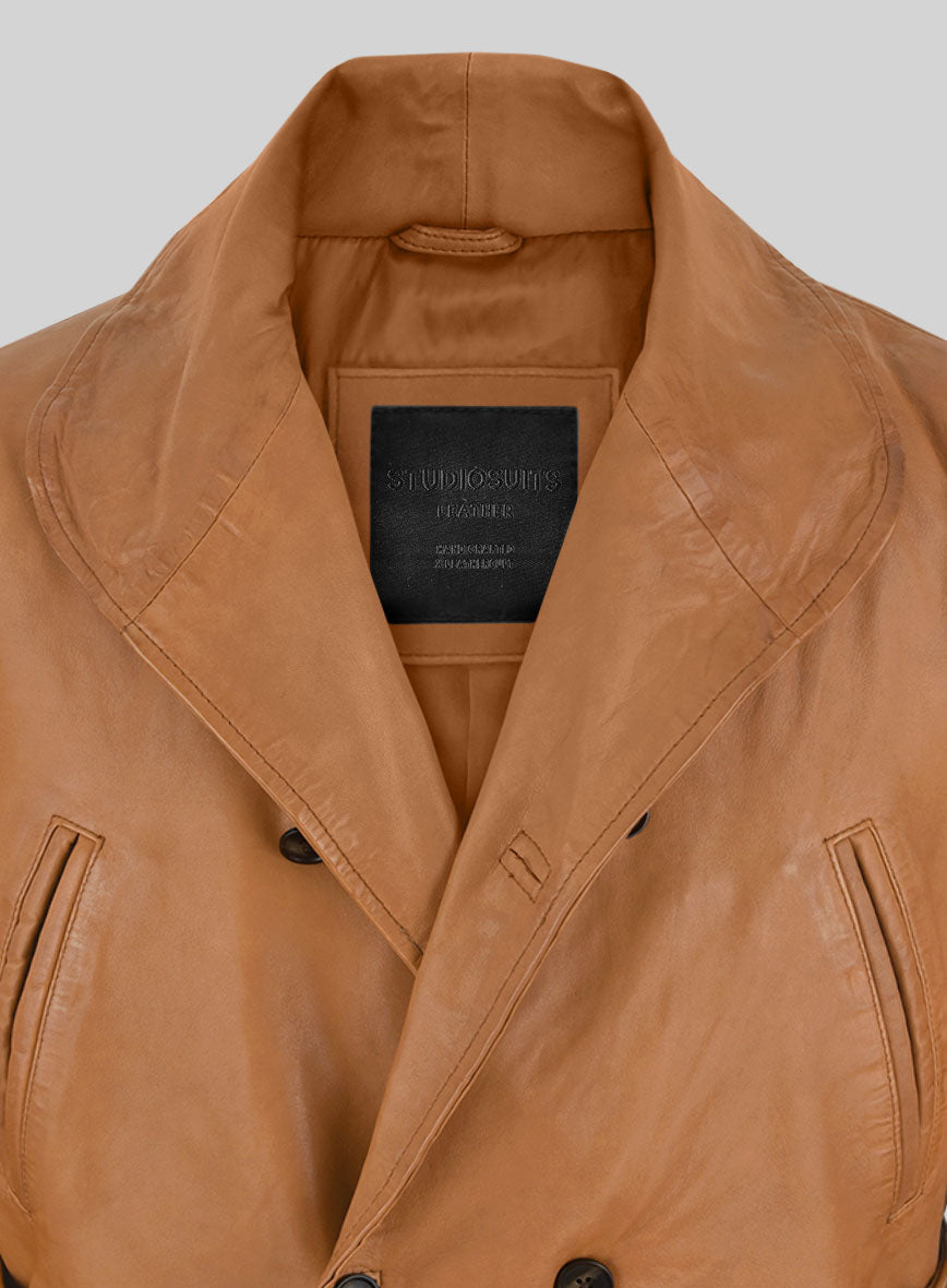 Legends Leather Trench Coat - StudioSuits