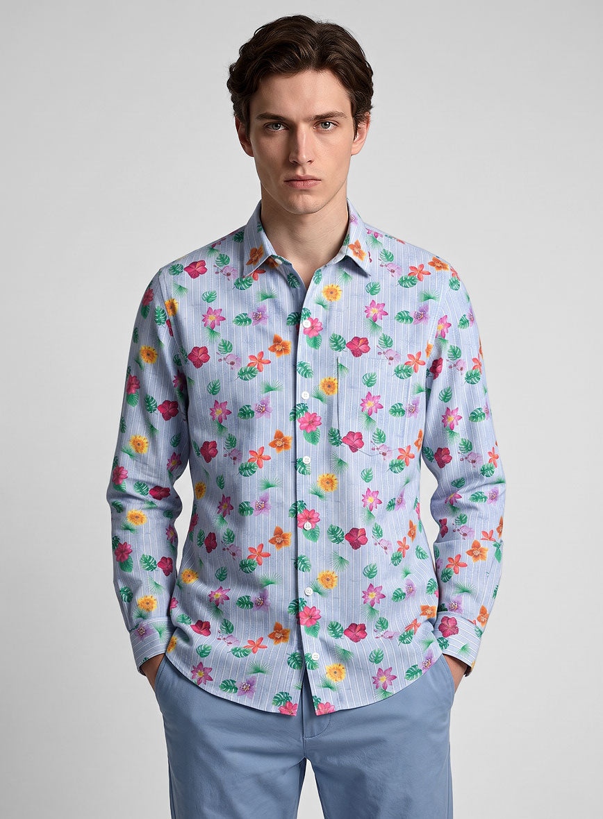Leggiuno Cotton Jena Shirt - StudioSuits