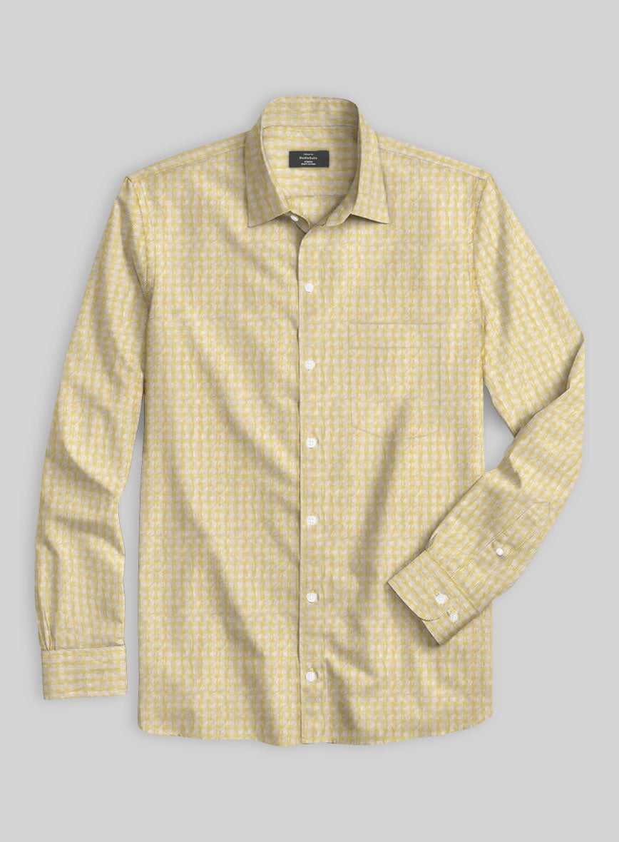 Lemon Seersucker Cotton Shirt - StudioSuits