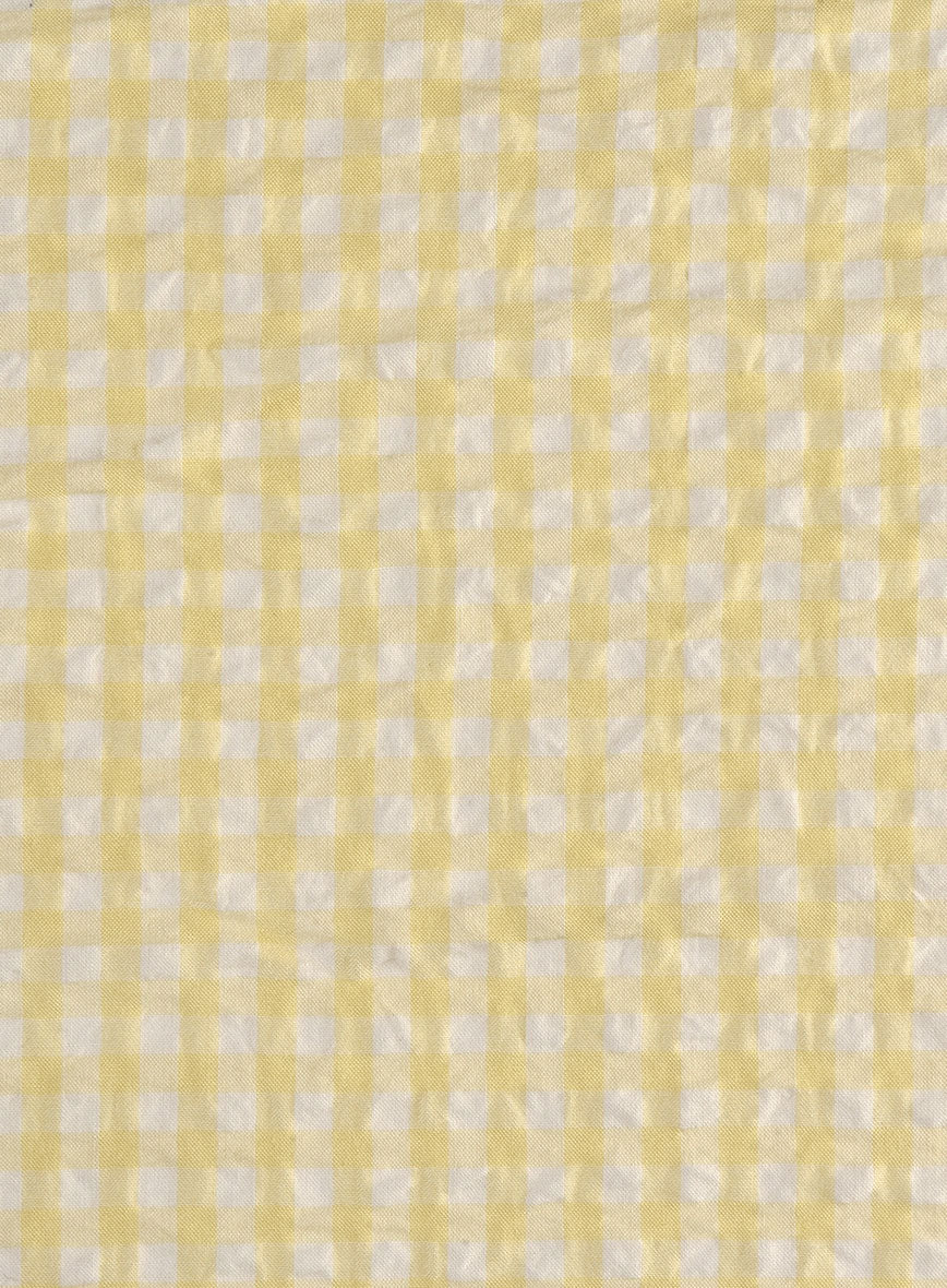 Lemon Seersucker Cotton Shirt - StudioSuits