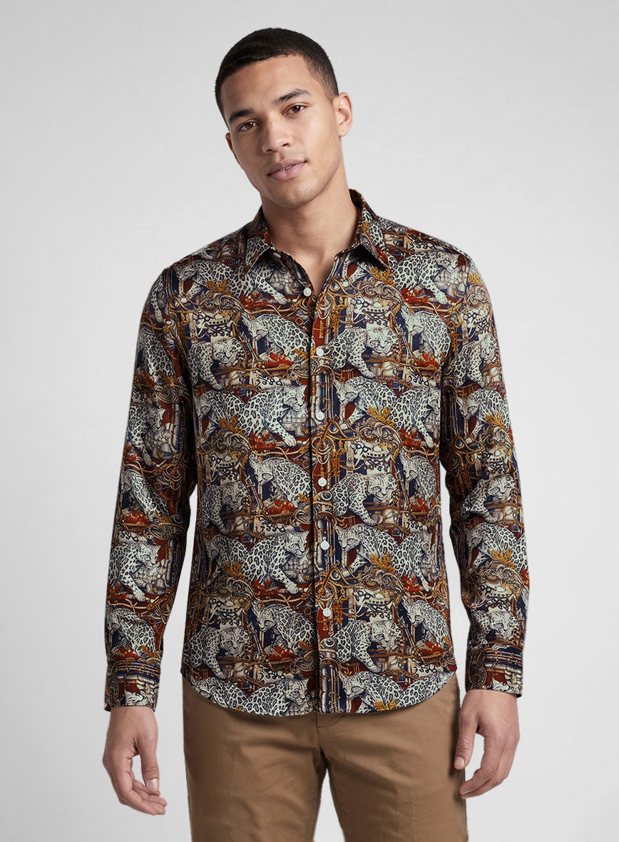 Leopardo Cavalier Silk Shirt - StudioSuits