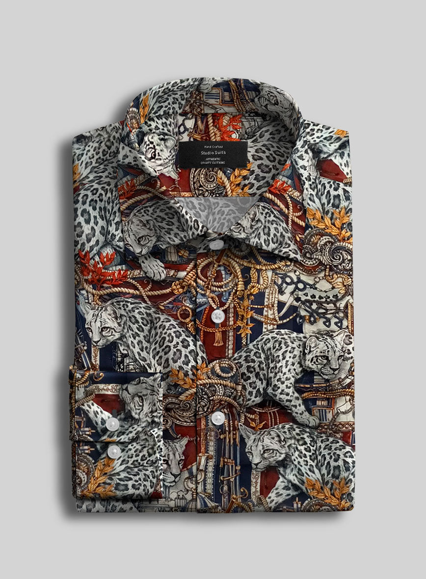 Leopardo Cavalier Silk Shirt - StudioSuits