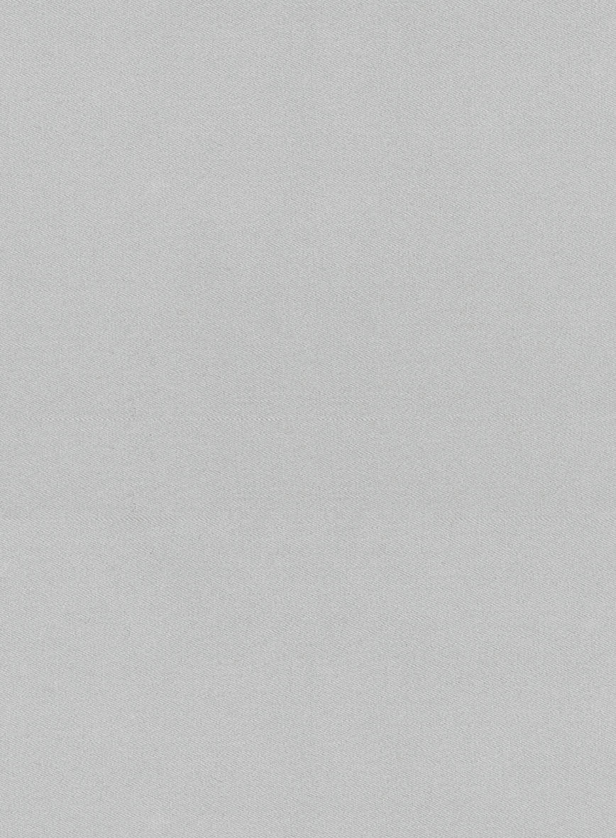 Light Gray Feather Cotton Canvas Stretch Suit - StudioSuits