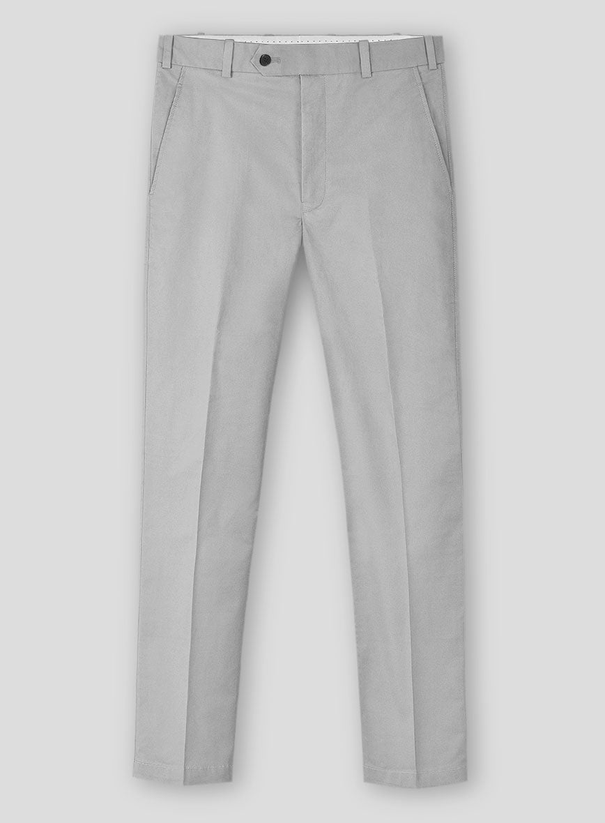 Light Gray Feather Cotton Canvas Stretch Suit - StudioSuits