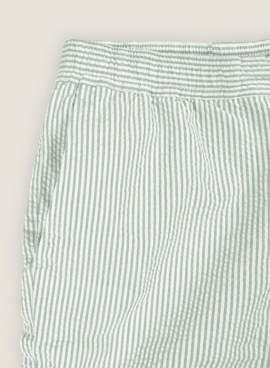 Light Green Seersucker Shorts - StudioSuits