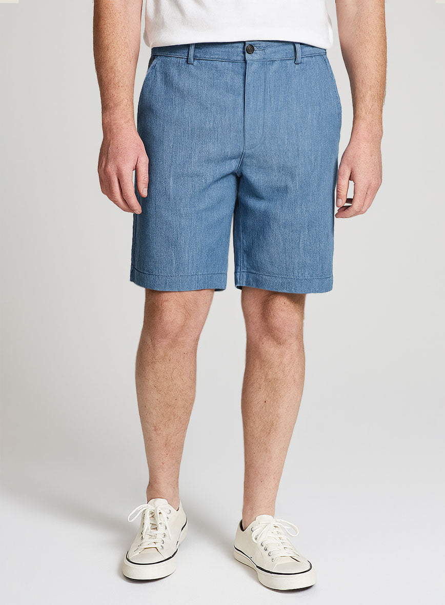 Light Weight Light Blue Shorts - StudioSuits