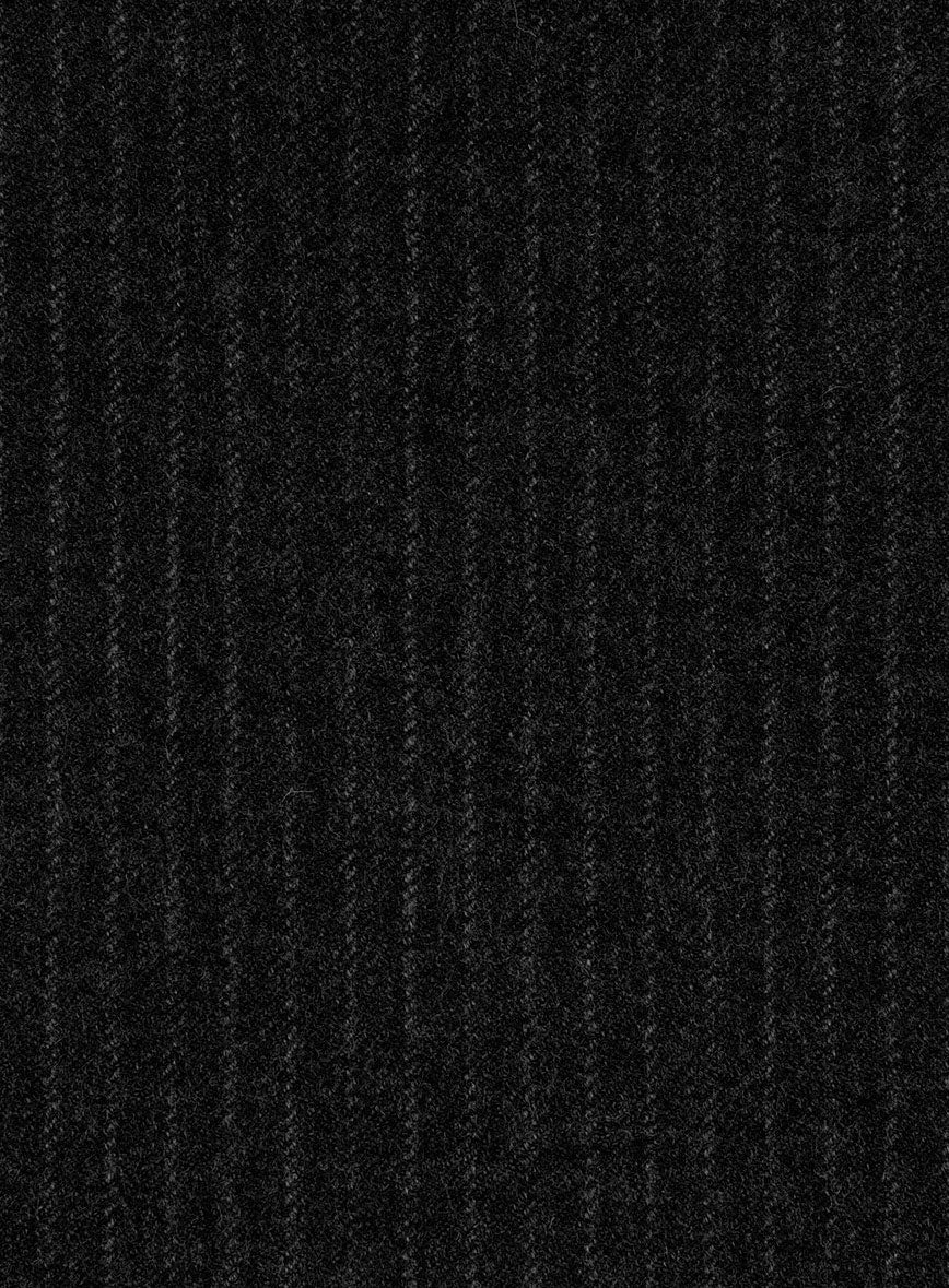 Light Weight Black Stripe Tweed Pants - StudioSuits