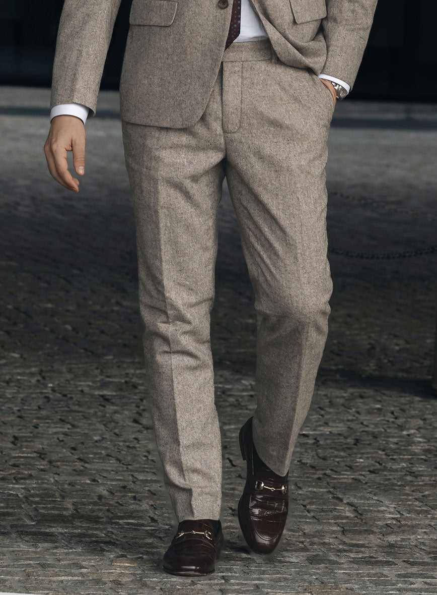 Light Weight Brown Tweed Suit - StudioSuits