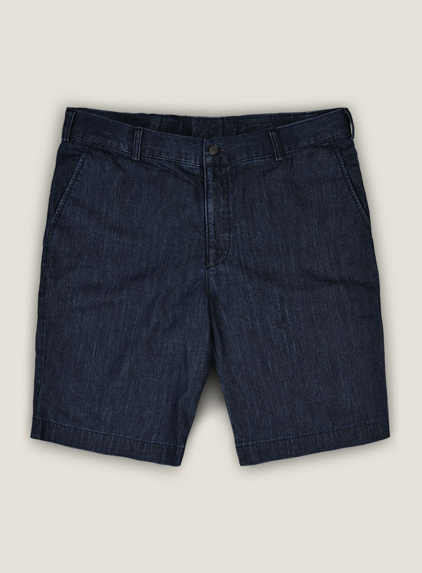Light Weight Indigo Shorts - StudioSuits