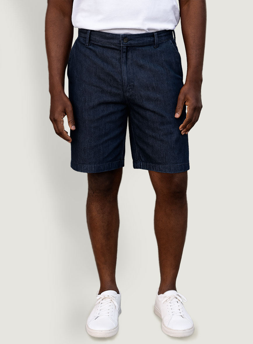 Light Weight Indigo Shorts - StudioSuits