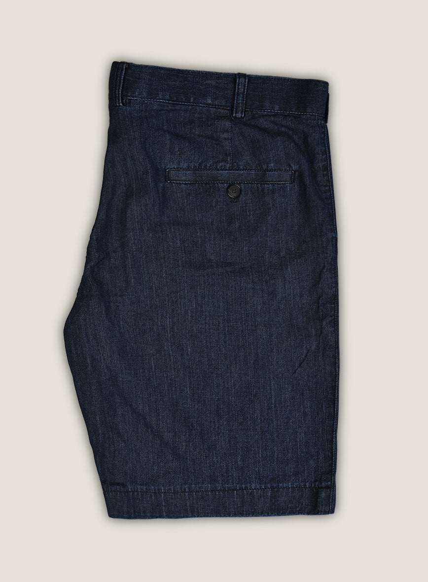 Light Weight Indigo Shorts - StudioSuits