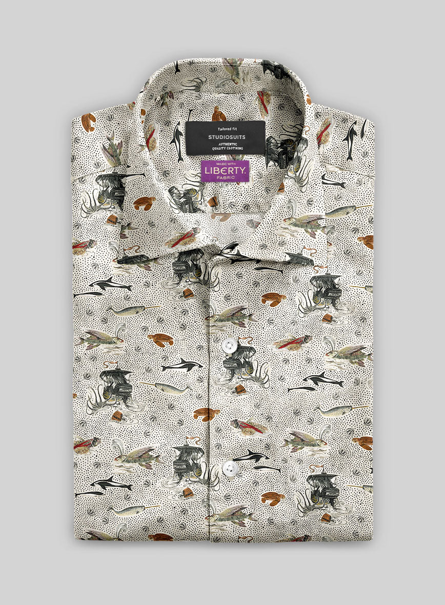 Liberty Aquatic Linen Shirt - StudioSuits