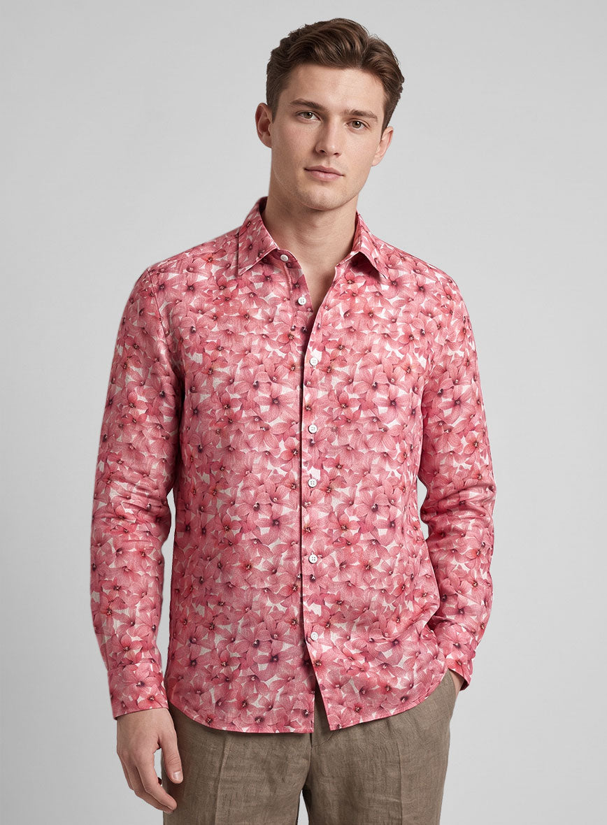 Liberty Blush Petal Linen Shirt - StudioSuits