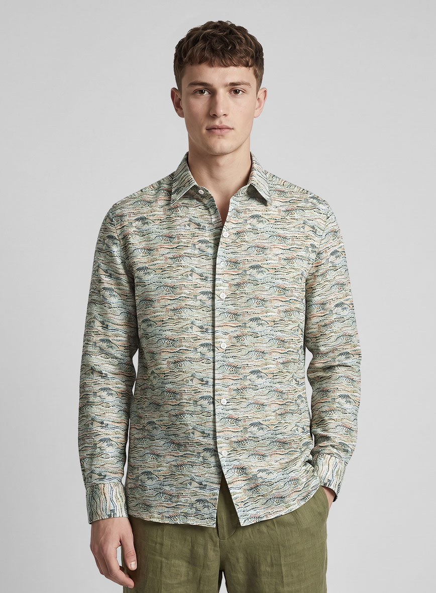 Liberty Mosaic Linen Shirt - StudioSuits