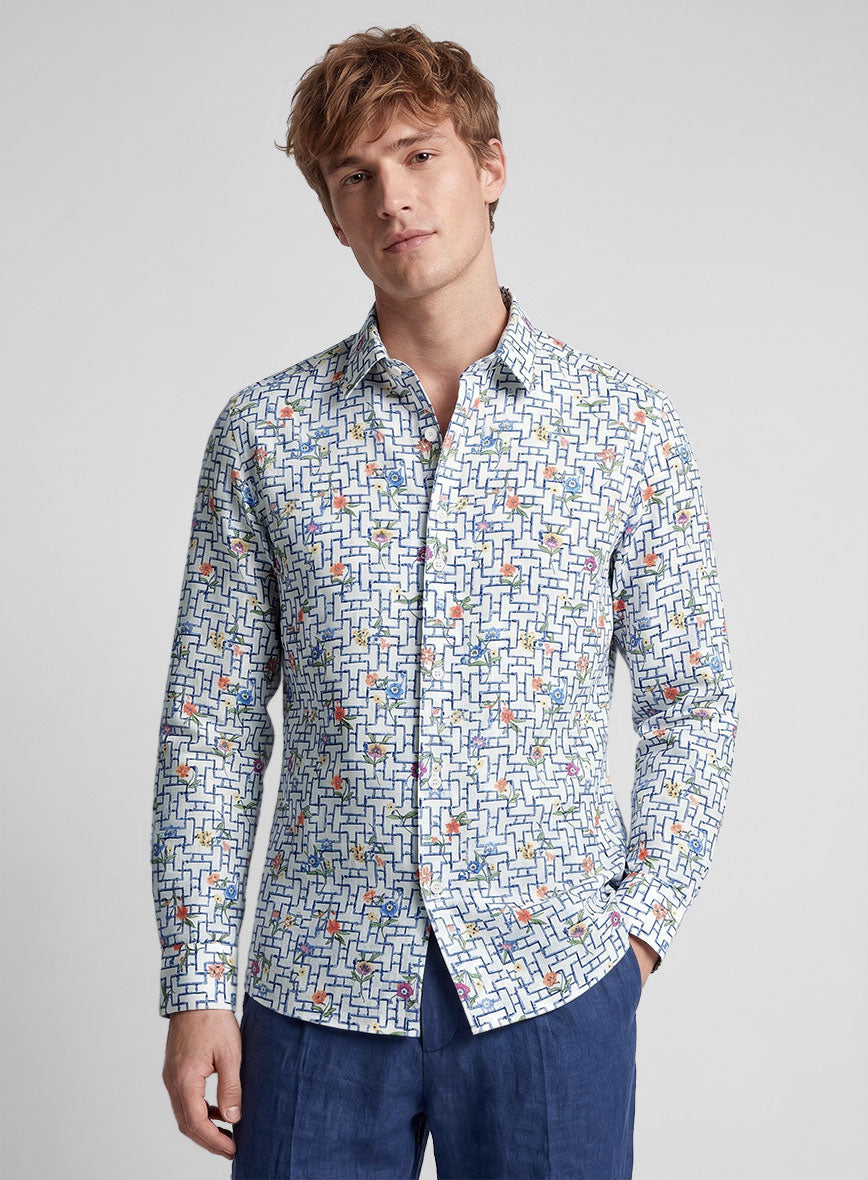Liberty Trellis Linen Shirt - StudioSuits