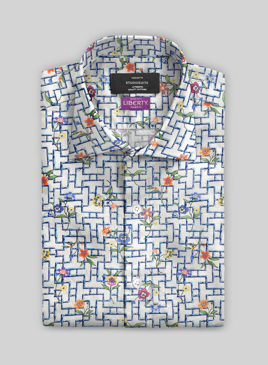 Liberty Trellis Linen Shirt - StudioSuits