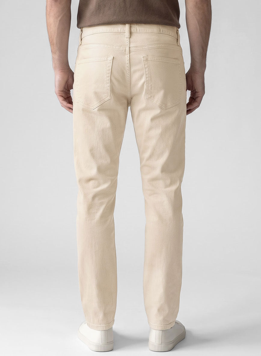 Light Beige Stretch Chino Jeans - StudioSuits