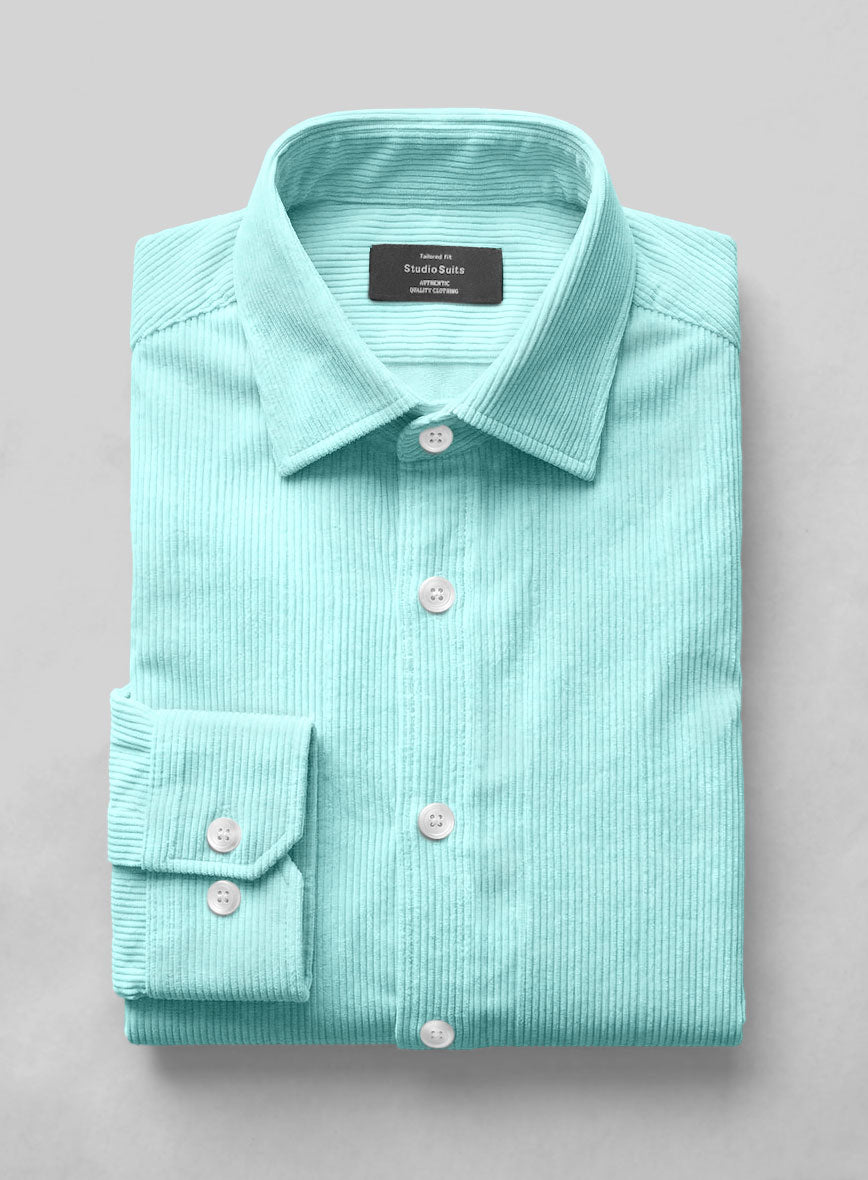 Light Blue Corduroy Shirt - StudioSuits
