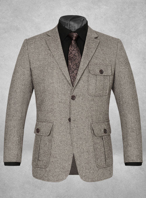 Light Weight Brown Tweed Danish Style Sports Coat - StudioSuits