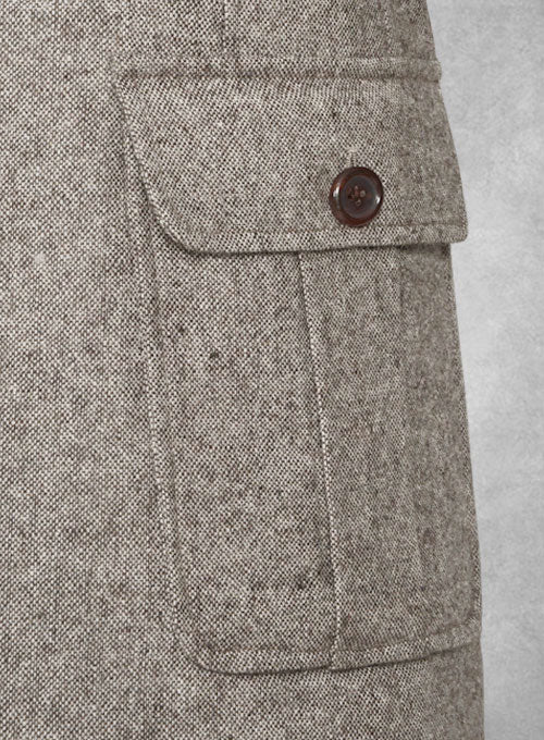 Light Weight Brown Tweed Danish Style Sports Coat - StudioSuits