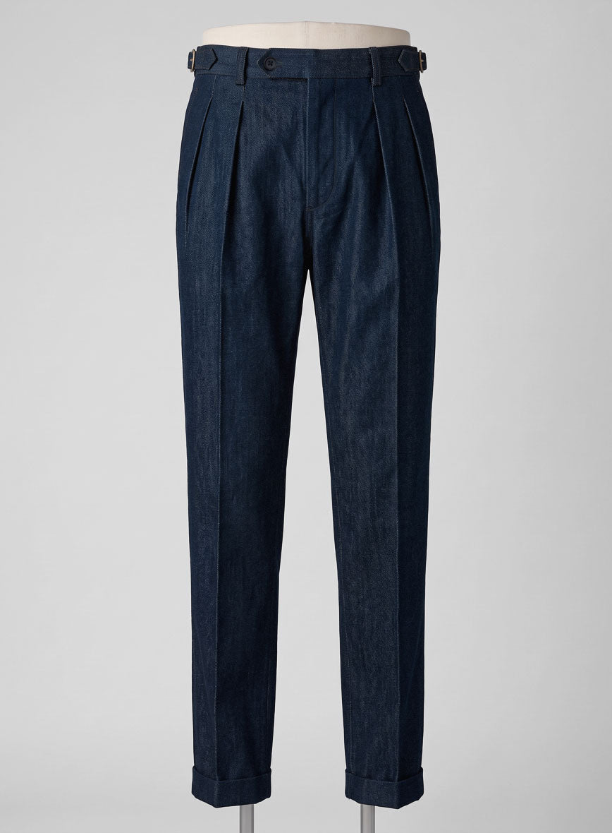 Light Weight Denim Gurkha Pants - StudioSuits