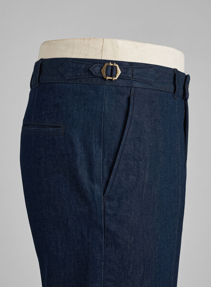 Light Weight Denim Gurkha Pants - StudioSuits
