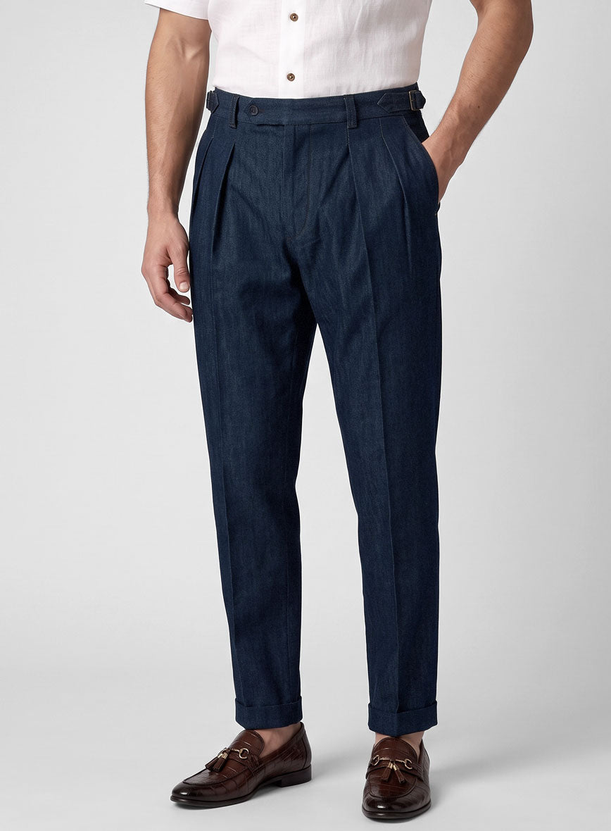 Light Weight Denim Gurkha Pants - StudioSuits