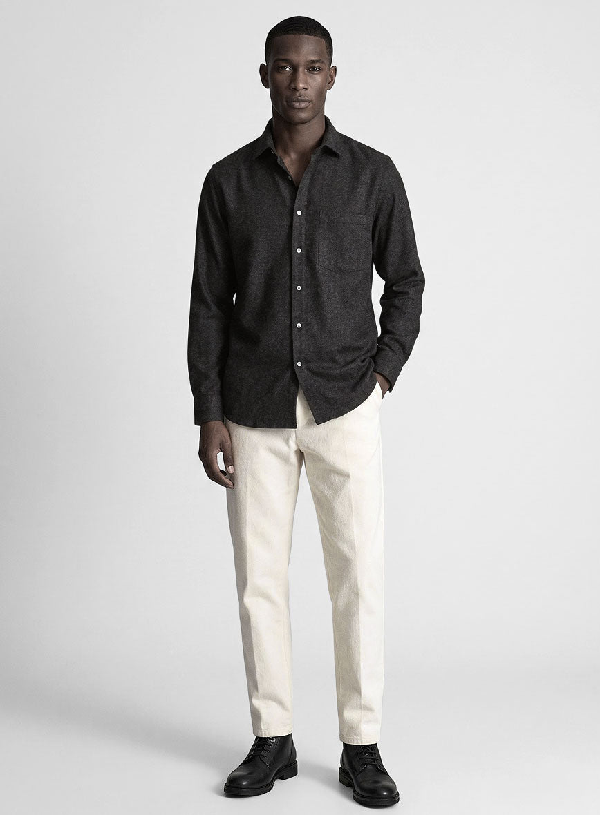 Light Weight Hamburg Charcoal Tweed Shirt - StudioSuits