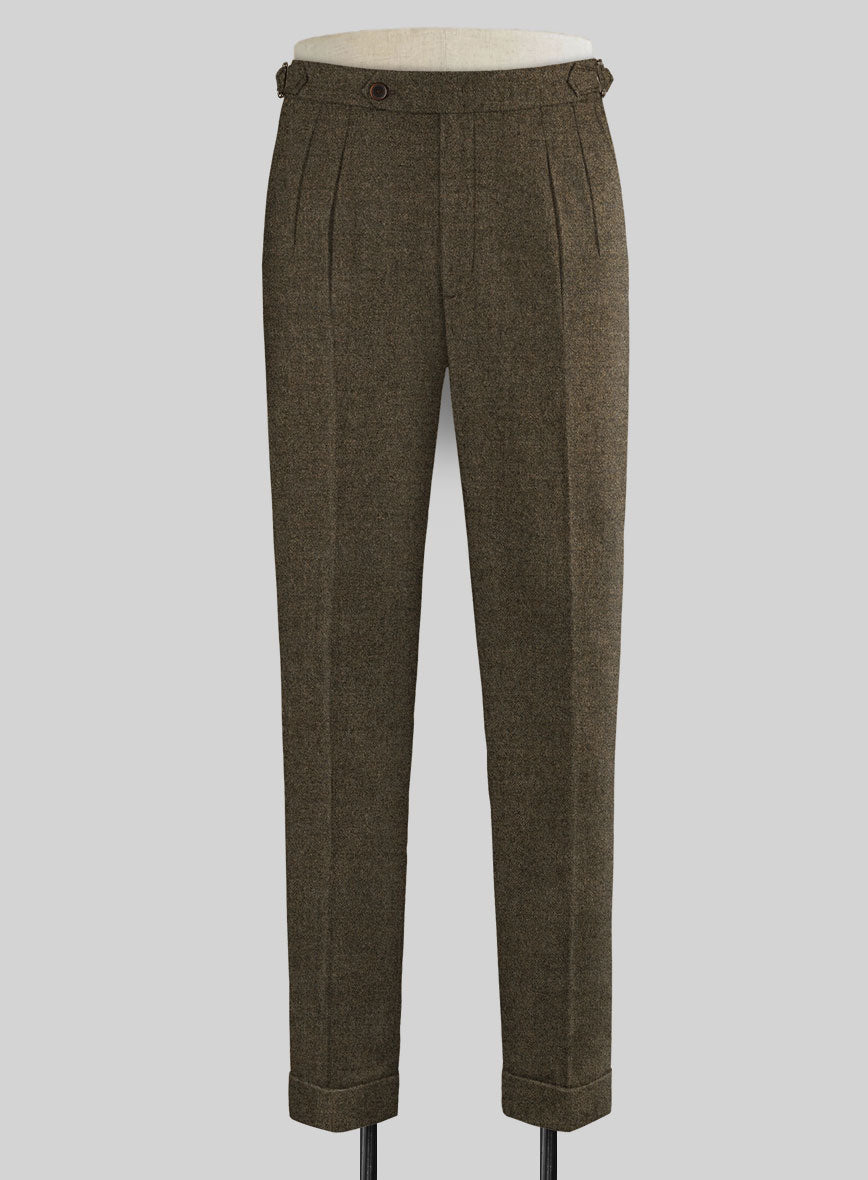 Light Weight Rust Brown Highland Tweed Trousers - StudioSuits