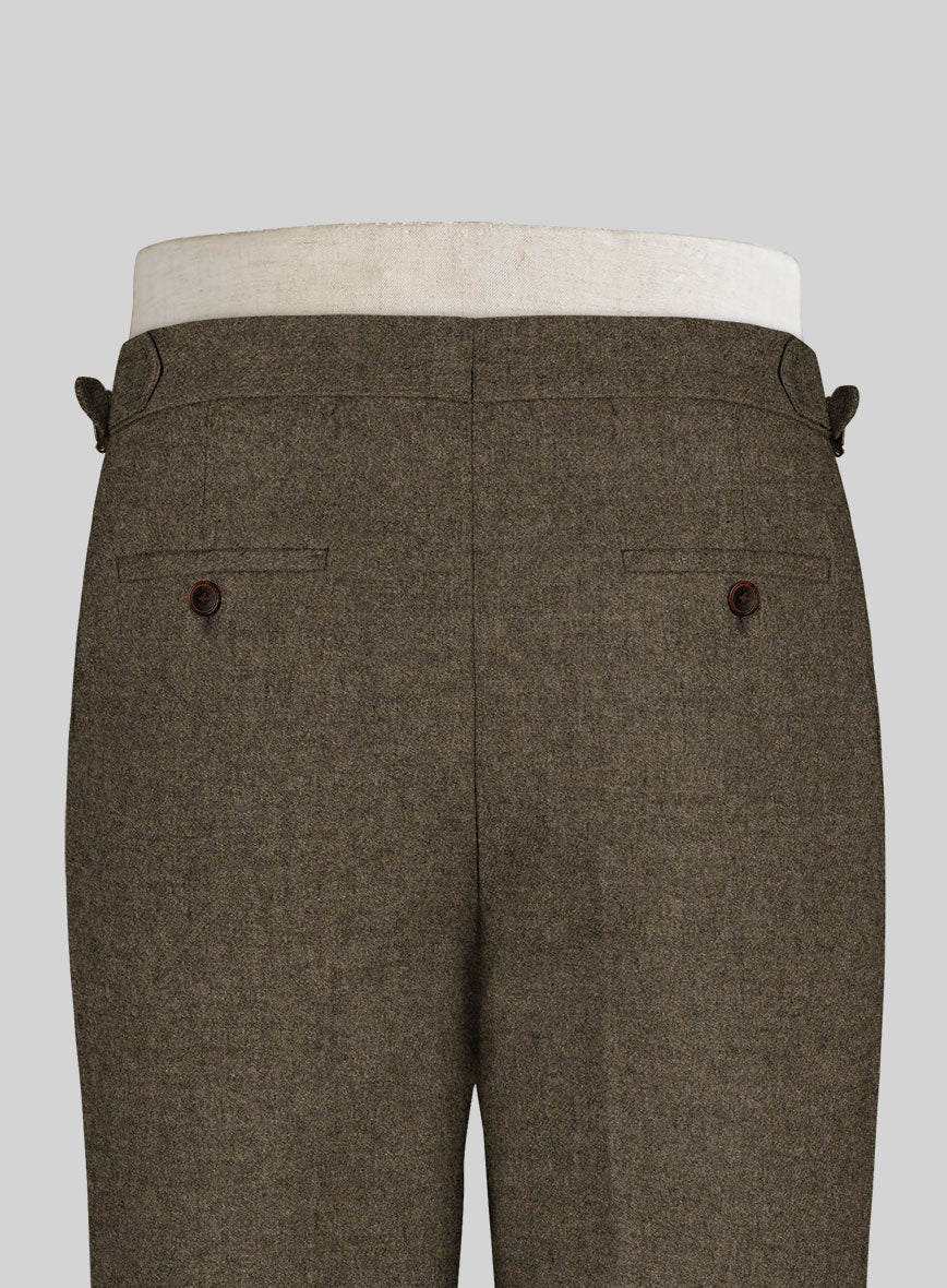 Light Weight Rust Brown Highland Tweed Trousers - StudioSuits