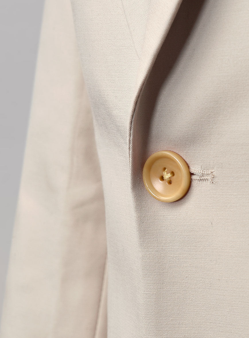 Light Beige Feather Cotton Canvas Stretch Suit II - StudioSuits